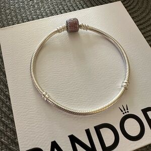 Pandora Red Pave Clasp Moments Bracelet